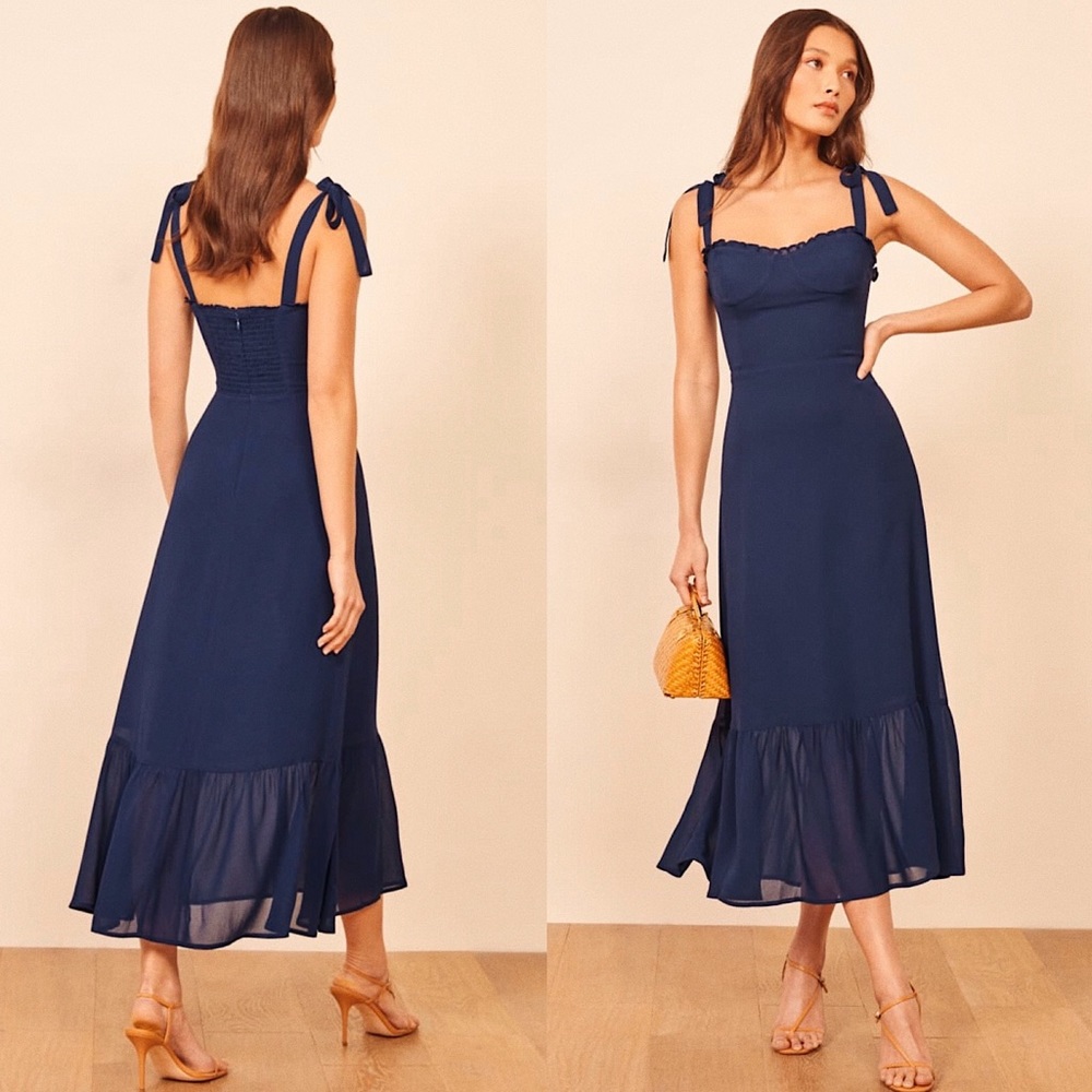 Reformation | NWT Nikita Dress US 6 Blue - Picture 5 of 5
